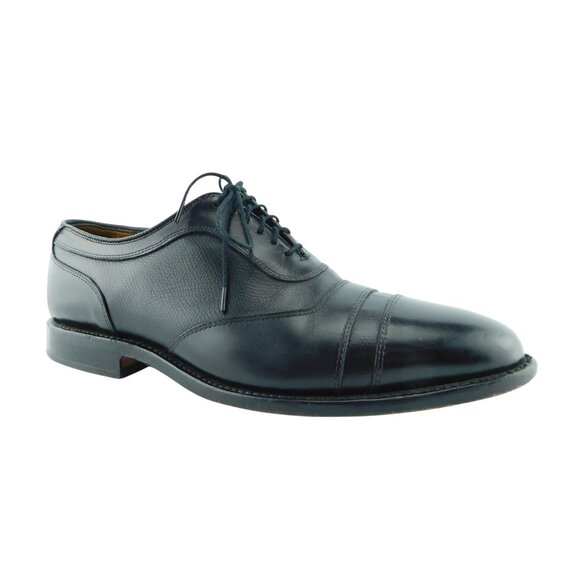 ALLEN EDMONDS Black Leather Cap Toe Lace-up Oxfords Shoes 9 - Picture 1 of 8